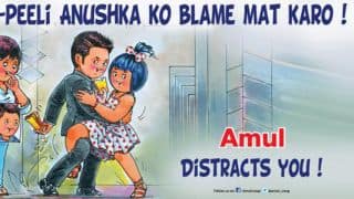 Virat Kohli, Anushka Sharma find their way in to Amul's topical ad